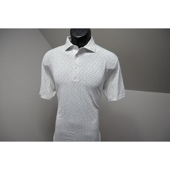 Tasc Golf Polo Wicking Stretch Athletic Shirt Polka Dot Short Sleeve Mens Medium - Picture 3 of 10